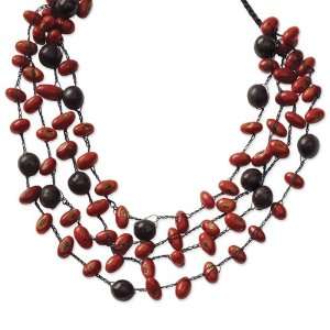  Colorin Bean & Jojoba Seed Spongie Necklace Jewelry