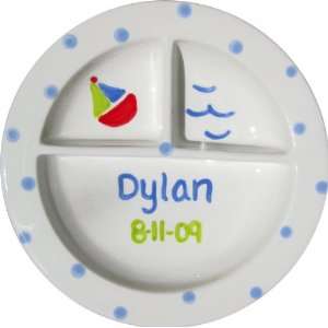  Sailboat Personalized Ceramic Plate 
