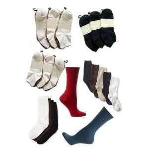 Wholesale Pack   15 Pairs of Assorted Womens Microfiber Socks  