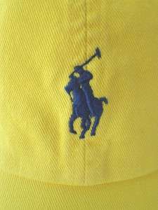   RALPH LAUREN POLO Yellow Ball Cap HAT One Size / Adjustable Back Strap