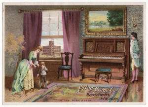 Estey Piano Organ Co. Trade Card Boston 1880s  