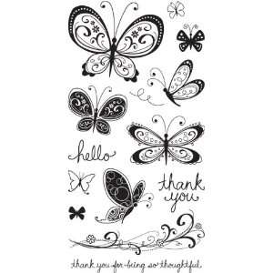  Curlicue Butterflies   Clear Stamps Arts, Crafts & Sewing