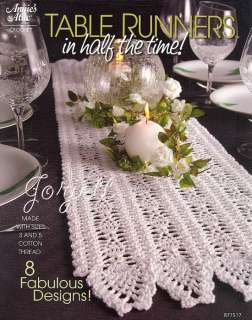 Table Runners in half the time, crochet patterns  