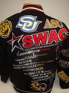New SWAC Embroidered Logos Heavyweight Racing Jacket  