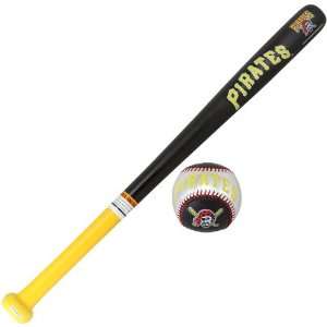   Pirates Wood Bat & Soft Strike Baseball Set: Sports & Outdoors