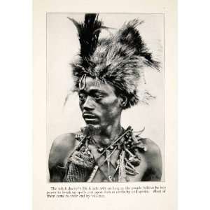 com 1923 Print Witch Doctor Native African Indigenous People Costume 