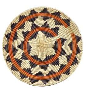  Hand Woven African Basket, 13.5 Inches, #52, Straw Basket 