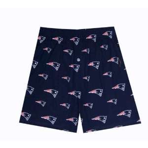  New England Patriots Logo All Over Boxers for men: Sports 