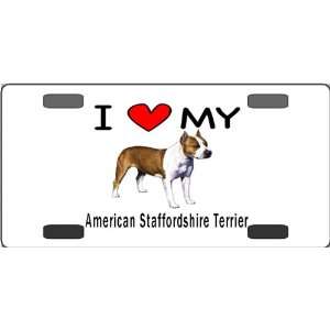   American Staffordshire Terrier Vanity License Plate 