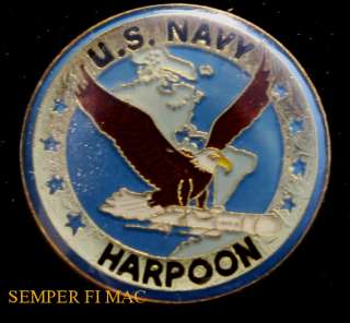 US NAVY HARPOON AGM MISSILE HAT PIN IRAQ VIETNAM WOW  
