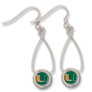  University of Miami French Loop Earrings NCAA