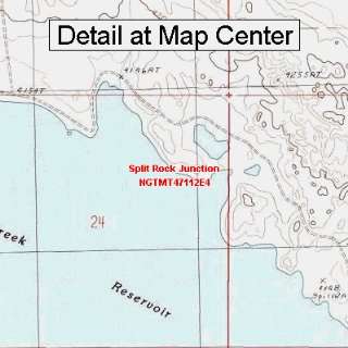  USGS Topographic Quadrangle Map   Split Rock Junction 