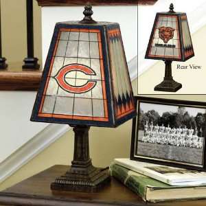  Chicago Bears Art Glass Table Lamp  