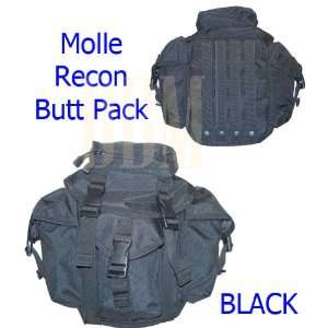  Molle Tactical Recon Patrol Butt Pack Bag Black Sports 