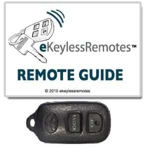 2000 2003 Toyota Echo Keyless Entry Remote Fob Clicker With Do It 