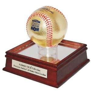  Houston Astros 50th Anniversary 24KT Gold Baseball in 