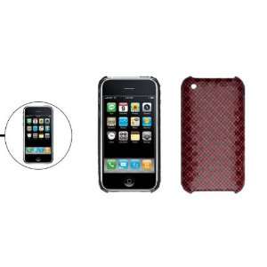  Gino Red Coated Checked Plastic Back Case for iPhone 3G 