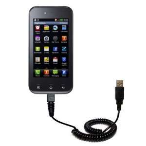 Coiled USB Cable for the LG Optimus Sol with Power Hot Sync and Charge 