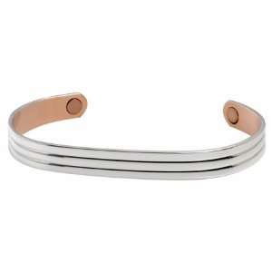   Silver and Copper Sabona Magnetic Bracelet