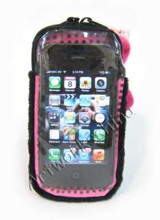 Hello Kitty Head Plush Cell Phone iphone 4 4S Samsung S2 Case Holder 