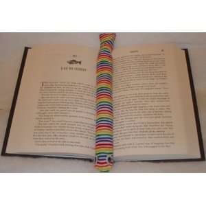 Rainbow Stripes Booksnake: A Handmade Weighted Bookmark    the Perfect 