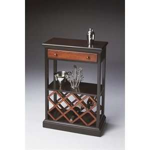  Butler Wood Transitional Cherry Wine Rack Patio, Lawn 