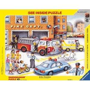  See Inside, Fire Station, 43 Pcs Toys & Games