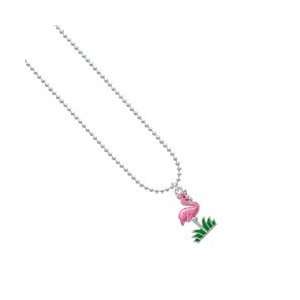  Hot Pink Flamingo Ball Chain Charm Necklace [Jewelry 