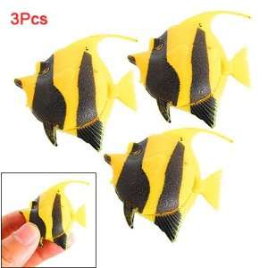   Pcs Aquarium Yellow Black Plastic Floating Tail Fish: Pet Supplies