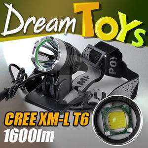   XML XM L T6 LED Bicycle Light HeadLight HeadLamp AC Charger set  