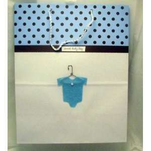 : Hallmark Gift Bags EGB3519 Sweet Baby Boy Brown and Blue Large Gift 