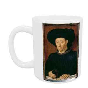  Man with a Glass of Wine (oil on panel) by Portuguese School   Mug 