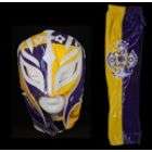     Yellow & Purple Kid Size Replica Wrestling Mask & Pants Combo