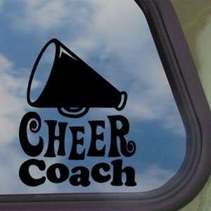 Cheer Coach Black Decal Car Truck Bumper Window Sticker