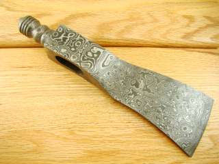 Custom Damascus Tomahawk Axe Hatchet Head Knife Blank Vintage 