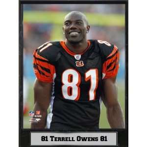   Cincinnati Bengals Terrel Owens 81 9X12 Plaque: Sports & Outdoors