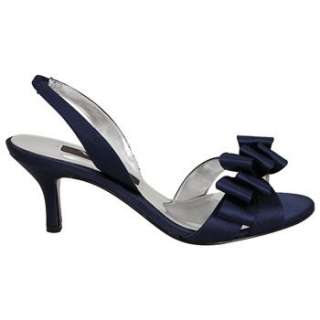 Womens Nina Cynnda Dark Navy Satin Shoes 
