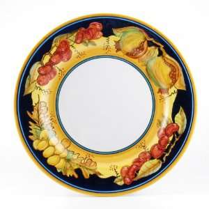  Hand Painted Italian Ceramic 11 inch Dinner Plate Frutta 