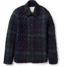 aubin wills quilted plaid wool blend jacket