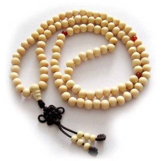  Wood Beads Tibetan Buddhist Prayer Rosary Meditation Mala Necklace