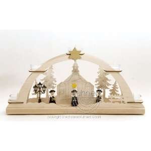  German Double Arch Candle Stand with 3 Carolers