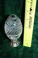 Glass Egg With Stand Collectible France Art Glass Egg  