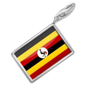  FotoCharms Uganda Flag   Charm with Lobster Clasp For 