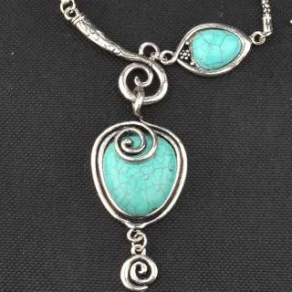   Silver Genuine Turquoise Free Shipping Pendant Necklace Aw2440  