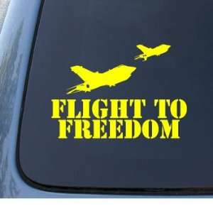   TO FREEDOM   Military Vinyl Decal Sticker #1324  Vinyl Color Yellow