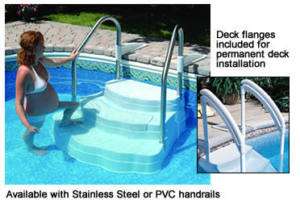 OASIS IN GROUND POOL STEP   2 Types SS or PVC  