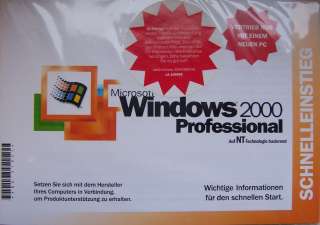 Microsoft Windows 2000 Professional Deutsch+Geschenk  