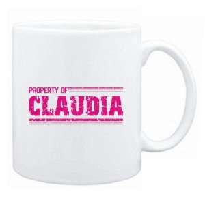  New  Property Of Claudia Retro  Mug Name