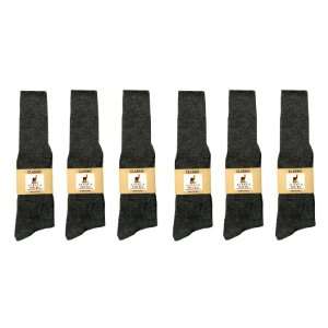  Alpaca Classic Socks   6 Pairs Large   Charcoal 