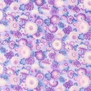   Lavender and Purple Flowers on Lavender by Robert Kaufman Fabrics